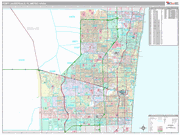 Fort Lauderdale Wall Map Premium Style